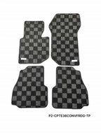 P2-CPTE36CONVFRDG-TP - BMW E36 1995-99 3-SERIES  CONVERTIBLE RACE FLOOR MATS : DARK GREY (FRONT/REAR) - View 1