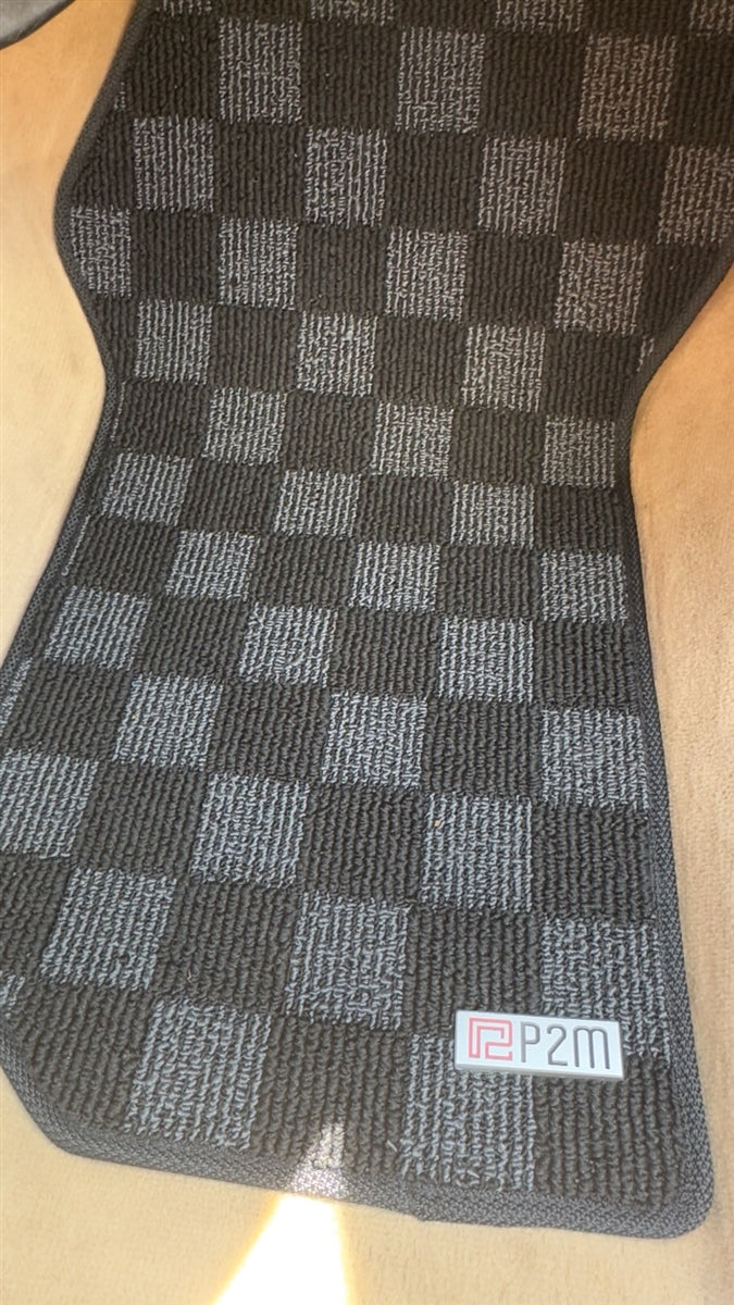 P2-CPTE36CONVFRDG-TP - BMW E36 1995-99 3-SERIES  CONVERTIBLE RACE FLOOR MATS : DARK GREY (FRONT/REAR) - View 3