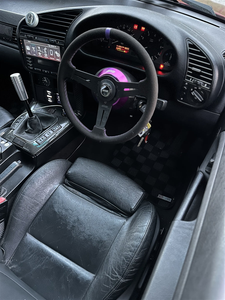 P2-CPTE36FRDGRHD-TP - [RHD] BMW E36 1984-91 3 SERIES COUPE/SEDAN RACE FLOOR MATS : DARK GREY - View 2