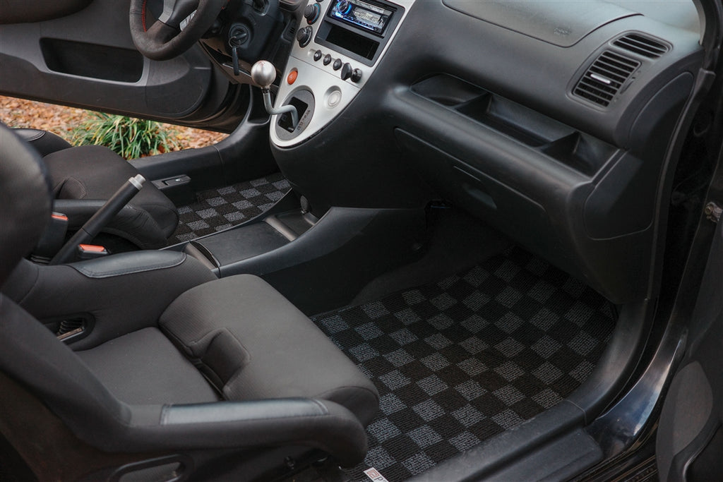 P2-CPTEP3FRDG-TP - HONDA CIVIC EP3 2001-05 HATCHBACK RACE FLOOR MATS : DARK GREY (FRONT/REAR) - View 9