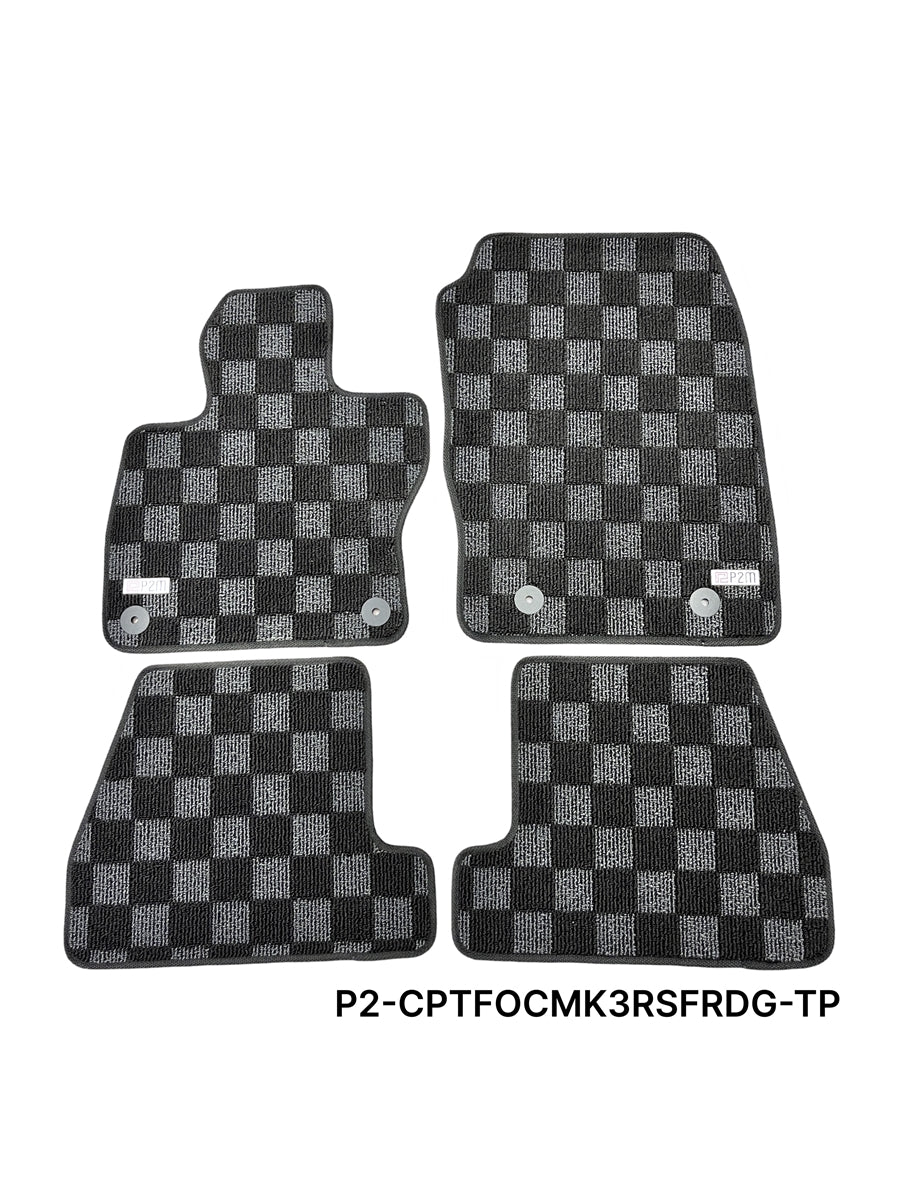 Phase 2 Motortrend (P2M) Front & Rear Carpet Floor Mats - Ford Focus RS Gen 3 (2016-2018)