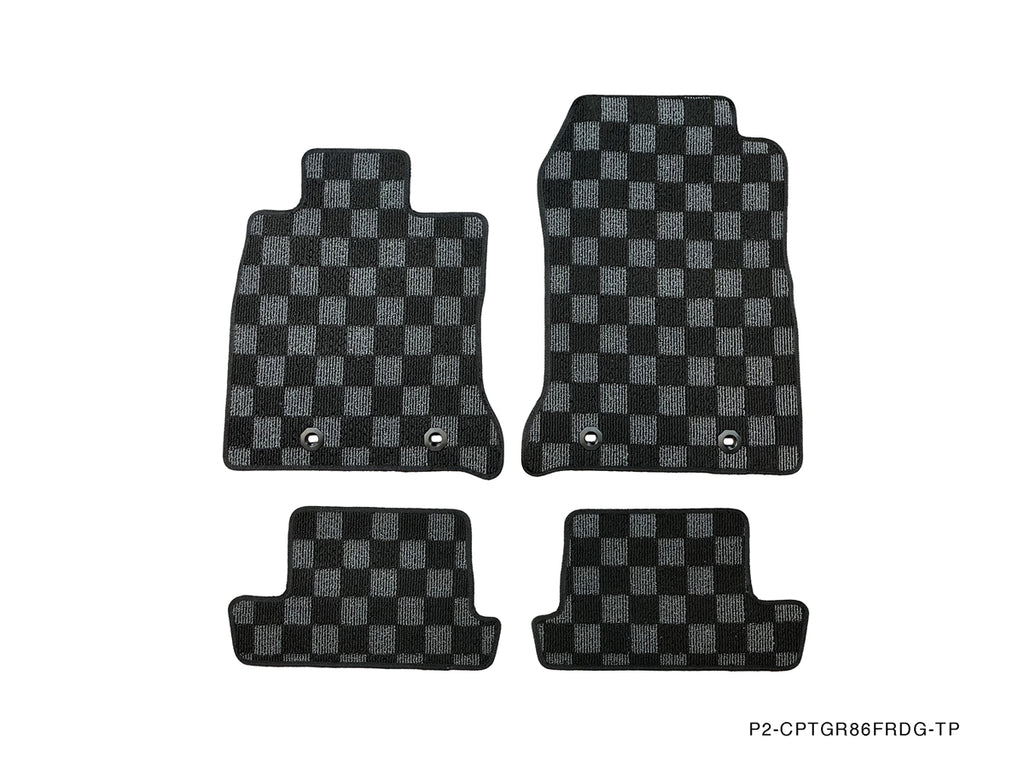P2-CPTGR86FRDG-TP-2 - TOYOTA GR86 / SUBARU BRZ 2022+ FRONT RACE FLOOR MATS - View 1