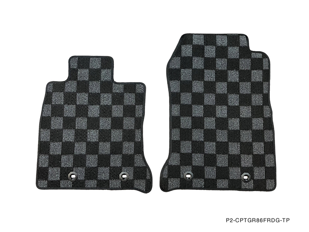 P2-CPTGR86FRDG-TP-2 - TOYOTA GR86 / SUBARU BRZ 2022+ FRONT RACE FLOOR MATS - View 2