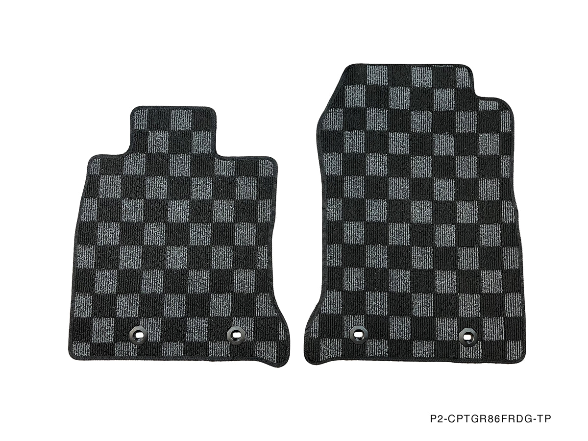 P2-CPTGR86FRDG-TP-2 - TOYOTA GR86 / SUBARU BRZ 2022+ FRONT RACE FLOOR MATS - View 2