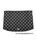P2-CPTMAZ3BKDGTR-TP - MAZDA 3 / MAZDASPEED 3 2007-09 (BK) HATCH RACE TRUNK MATS : DARK GREY - View 1