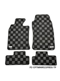 P2-CPTMINIR523FRDG-TP - MIN COOPER R52 CONVERTIBLE (2004-08) / R53 2 DOOR HATCH (2002-06) FRONT + REAR RACE FLOOR MATS : DARK GREY - View 1