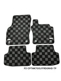 Phase 2 Motortrend (P2M) RHD Checkered Carpet Race Floor Mats - VW Golf GTI/TDI MK7/MK8 (2015-2026)