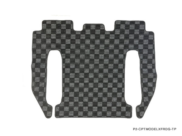 Phase 2 Motortrend (P2M) Checkered Carpet Race Floor Mats - Tesla Model X (2021+)