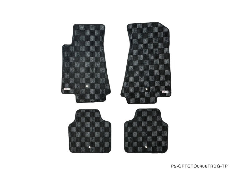 Phase 2 Motortrend (P2M) Checkered Carpet Race Floor Mats - Pontiac GTO (2004-2006)