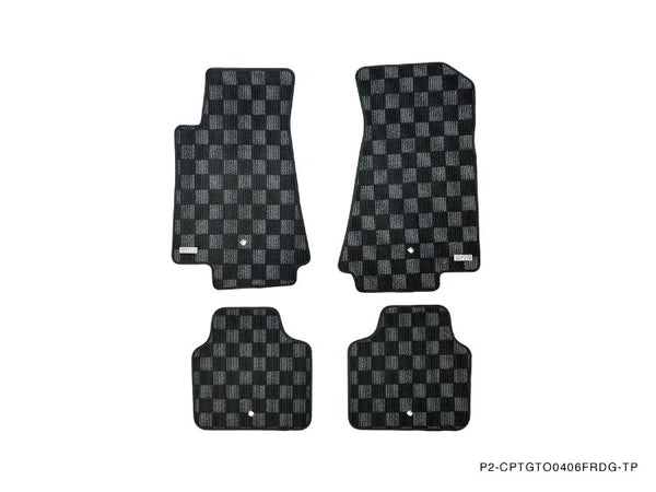 Phase 2 Motortrend (P2M) Checkered Carpet Race Floor Mats - Pontiac GTO (2004-2006)