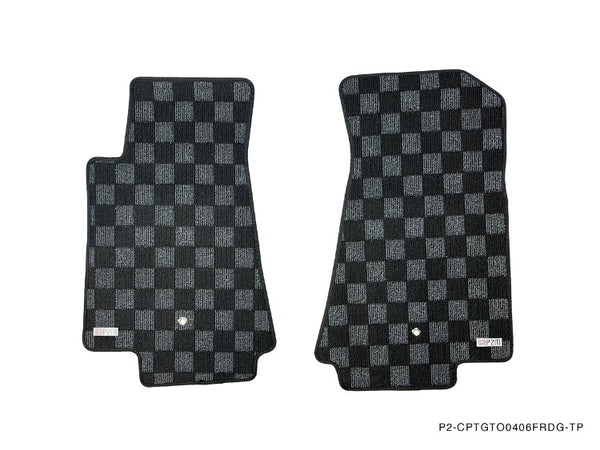 Phase 2 Motortrend (P2M) Checkered Carpet Race Floor Mats - Pontiac GTO (2004-2006)