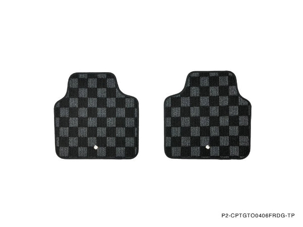 Phase 2 Motortrend (P2M) Checkered Carpet Race Floor Mats - Pontiac GTO (2004-2006)