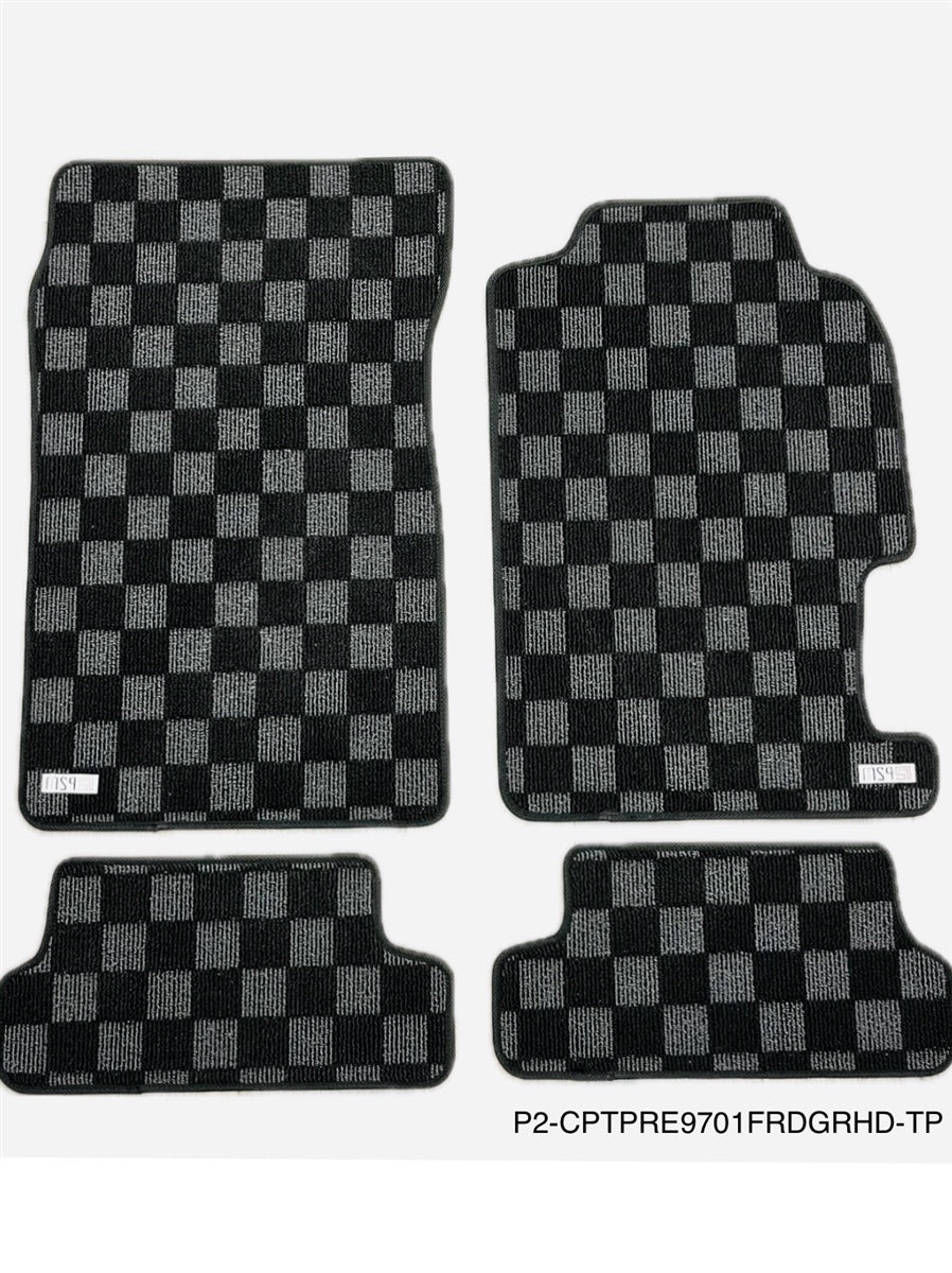 P2-CPTPRE9701FRDGRHD-TP - [RHD] HONDA PRELUDE (BB6) 1997-01 RACE FLOOR MATS : DARK GREY - View 1