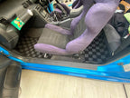 P2-CPTR32GTRFRDGRHD-TP - [RHD] R32 SKYLINE GTR (JDM RHD) FRONT + REAR RACE FLOOR MATS : DARK GREY - View 12