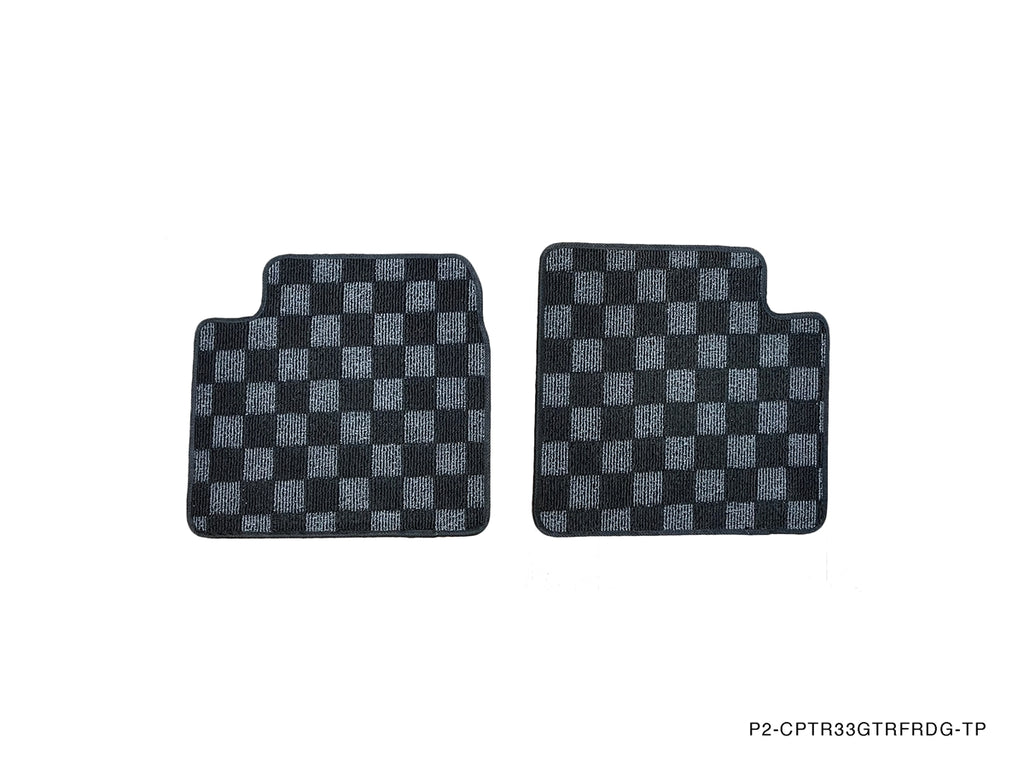 P2-CPTR33GTRFRDGRHD-TP - [RHD] R33 SKYLINE GTR (JDM RHD) FRONT + REAR RACE FLOOR MATS : DARK GREY - View 2