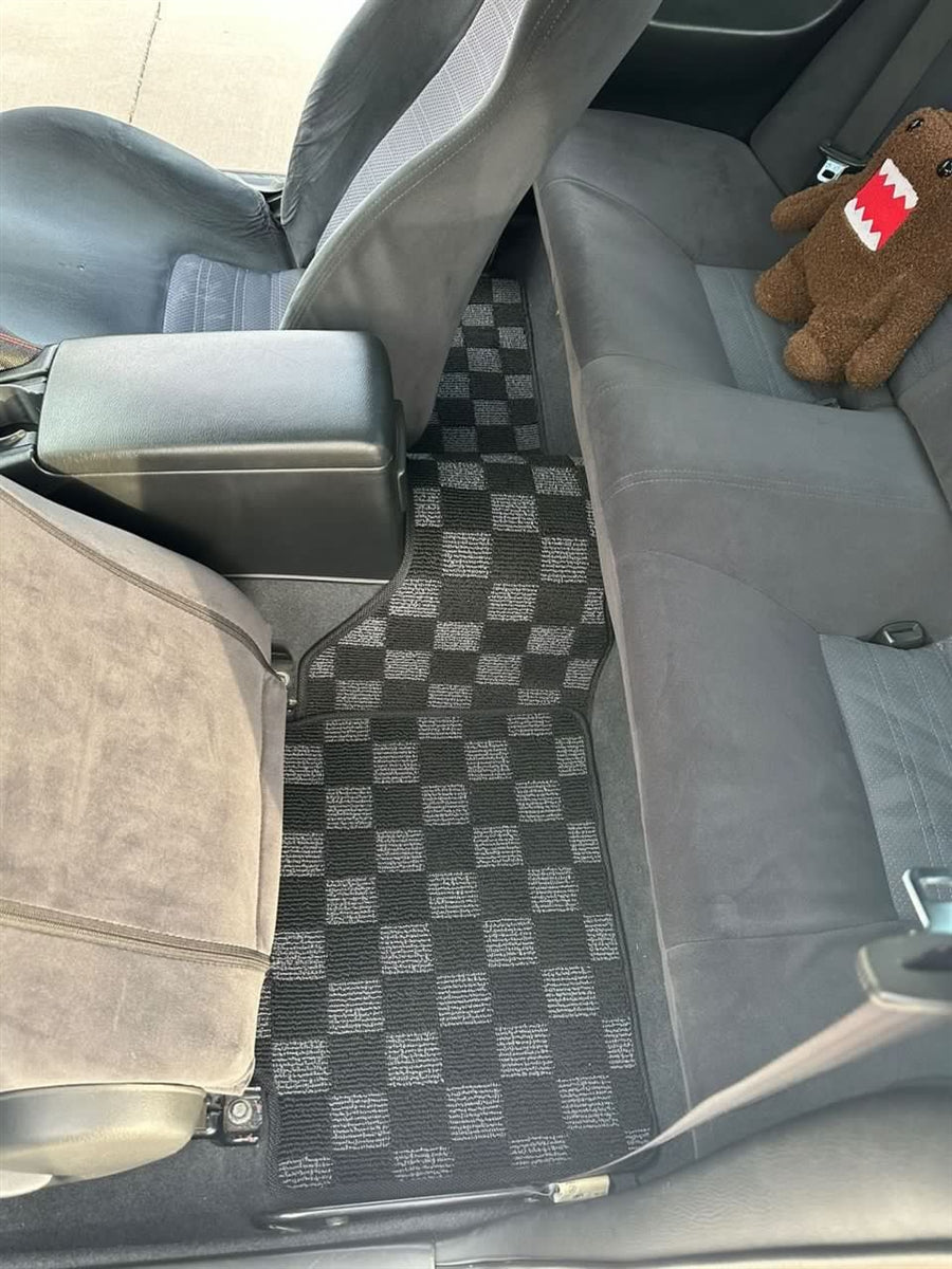 P2-CPTR33GTRFRDGRHD-TP - [RHD] R33 SKYLINE GTR (JDM RHD) FRONT + REAR RACE FLOOR MATS : DARK GREY - View 7
