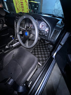 P2-CPTR34GTRFRDGRHD-TP - [RHD] R34 SKYLINE GTR (JDM RHD) FRONT + REAR RACE FLOOR MATS : DARK GREY - View 2