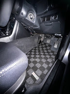 P2-CPTR34GTRFRDGRHD-TP - [RHD] R34 SKYLINE GTR (JDM RHD) FRONT + REAR RACE FLOOR MATS : DARK GREY - View 3