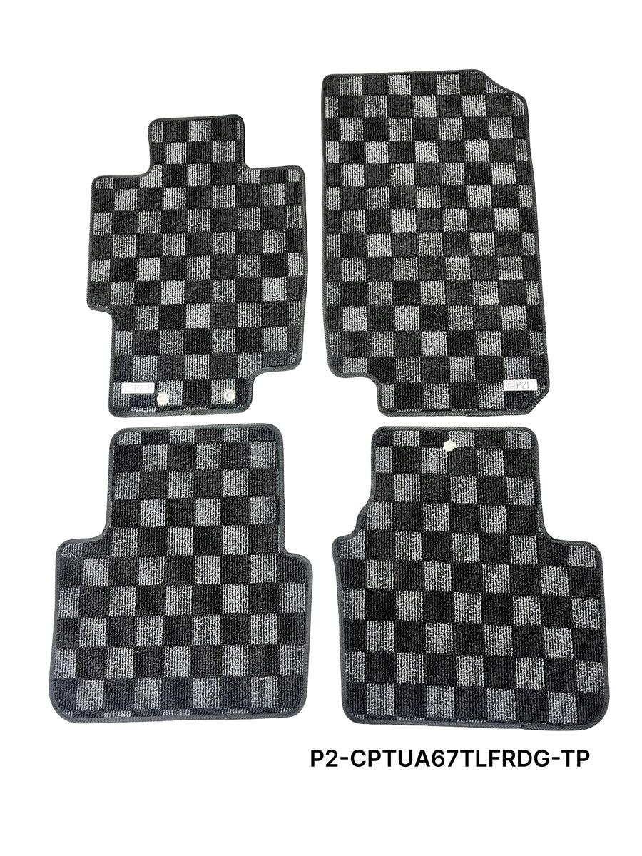 P2-CPTUA67TLFRDG-TP - ACURA TL (UA6/UA7) 2004-08  RACE FLOOR MATS : DARK GREY - View 1
