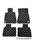 P2-CPTUFC10FRDG-TP - LEXUS LS400 1990-95 (UFC10) FRONT + REAR RACE FLOOR MATS : DARK GREY - View 1