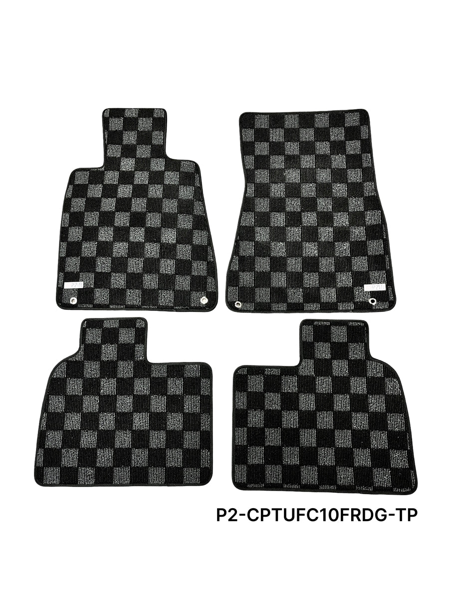 P2-CPTUFC10FRDG-TP - LEXUS LS400 1990-95 (UFC10) FRONT + REAR RACE FLOOR MATS : DARK GREY - View 1