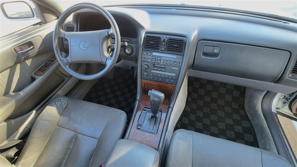 P2-CPTUFC10FRDG-TP - LEXUS LS400 1990-95 (UFC10) FRONT + REAR RACE FLOOR MATS : DARK GREY - View 2
