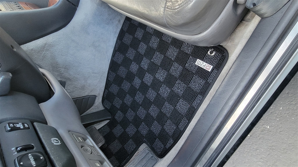 P2-CPTUFC10FRDG-TP - LEXUS LS400 1990-95 (UFC10) FRONT + REAR RACE FLOOR MATS : DARK GREY - View 3