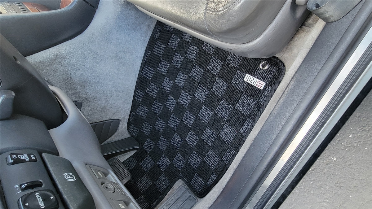 P2-CPTUFC10FRDG-TP - LEXUS LS400 1990-95 (UFC10) FRONT + REAR RACE FLOOR MATS : DARK GREY - View 3