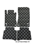 Phase 2 Motortrend (P2M) Checkered Carpet Race Floor Mats - Mercedes-Benz E-Class W211 (2003-2009)