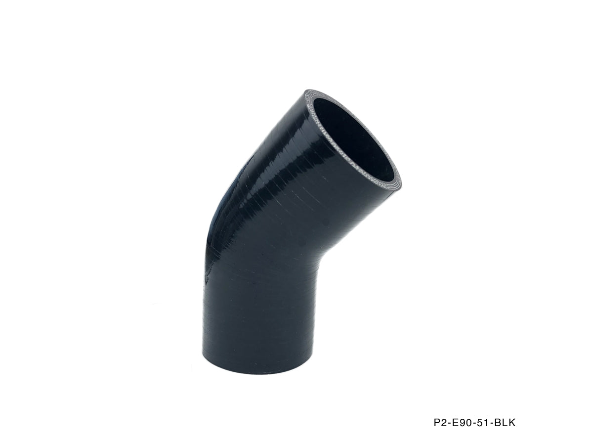 P2-E45-63-BLK - 45 DEG HOSE : 2.50" ID - BLACK - View 1