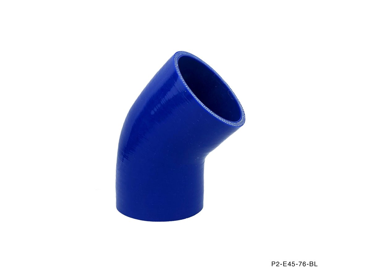 P2-E45-76-BL - 45 DEG HOSE : 3.00" ID - BLUE - View 1
