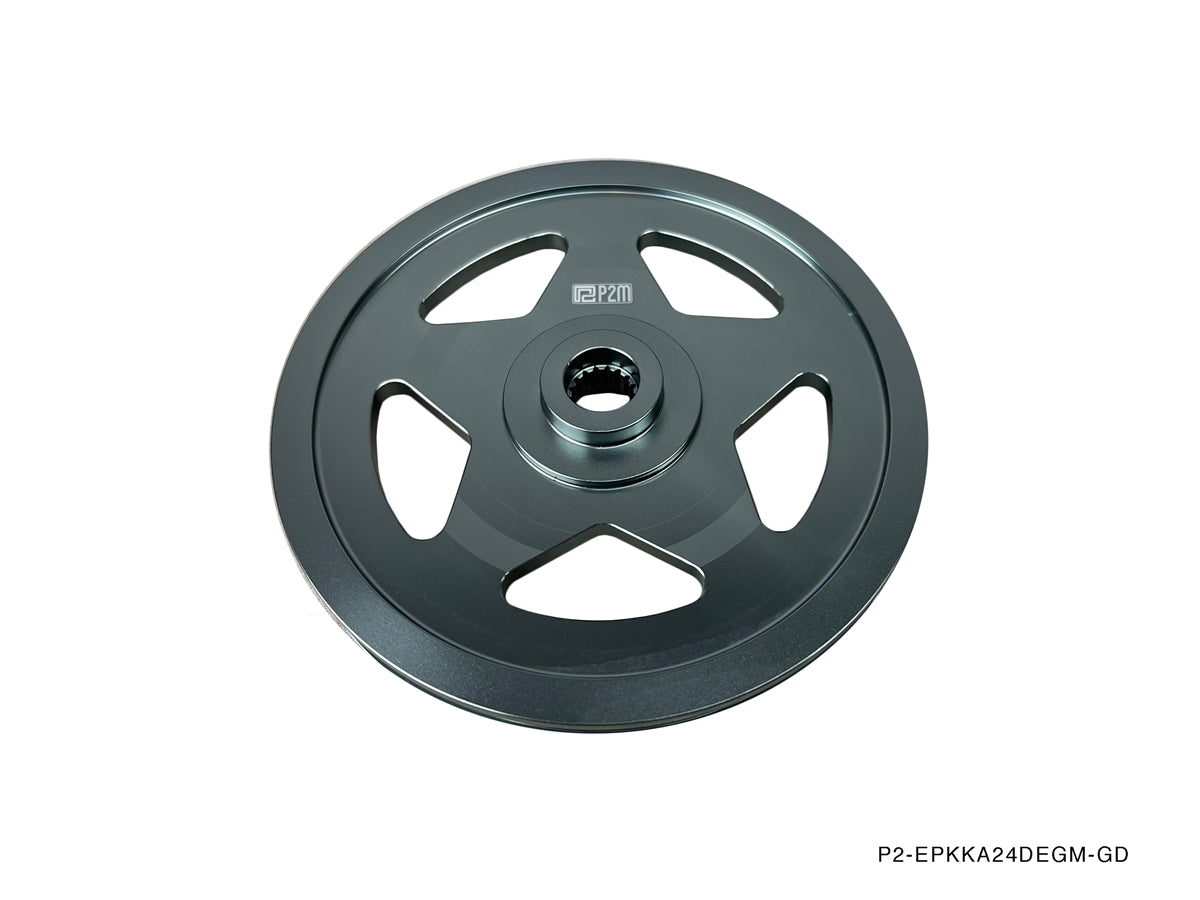 Phase 2 Motortrend (P2M) 3pc Aluminum Pulley Kit - Nissan 240SX S13 / S14 KA24DE DOHC