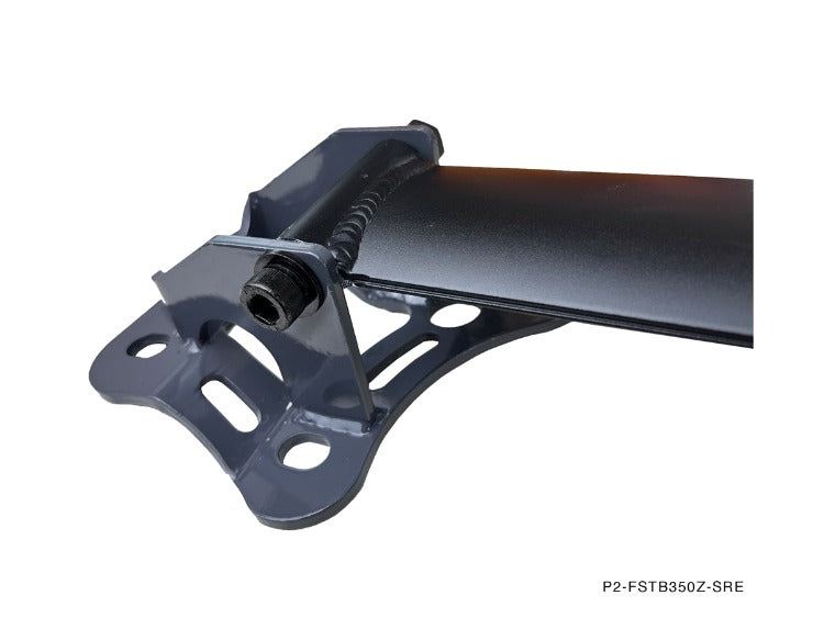 P2M Phase 2 Motortrend Aluminum FRONT Strut Tower Brace Bar - Nissan Z33 350z VQ35DE (2003-2006)