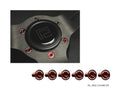 P2M SUPERFLY TITANIUM STEERING WHEEL COUNTER SUNK BOLT SET : RED