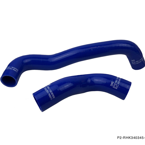 Phase 2 Motortrend (P2M) 3 Ply Silicone Reinforced Blue Radiator Hoses - Mazda RX-7 13B (1989-1992)