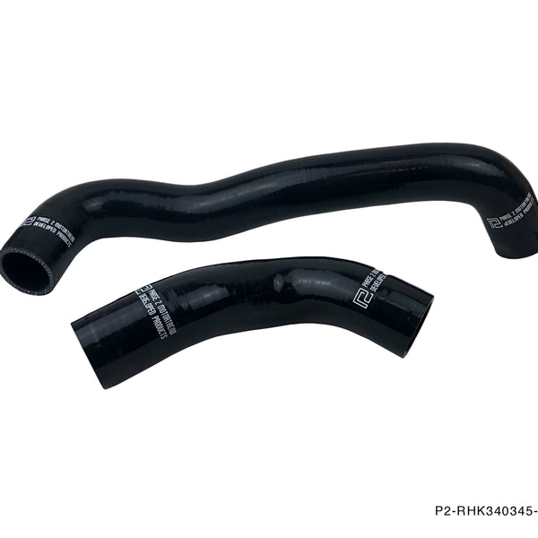 Phase 2 Motortrend (P2M) 3 Ply Silicone Reinforced Black Radiator Hoses - Mazda RX-7 13B (1989-1992)