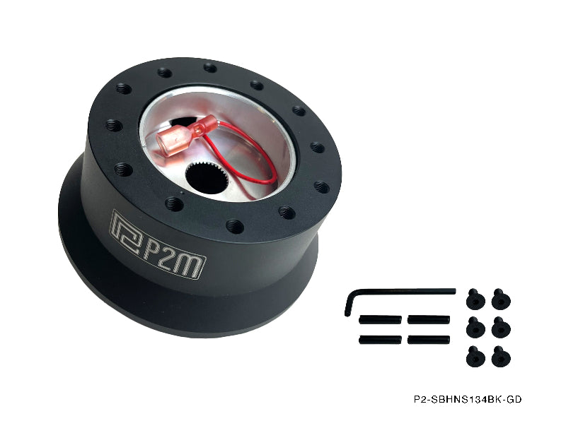 P2M Black Steering Wheel BOSS Short Hub - Nissan 240sx (1989-1998)
