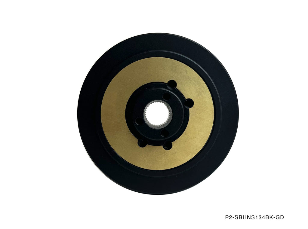 Phase 2 Motortrend (P2M) V2 Black Aluminum Steering Wheel BOSS Short Hub - Nissan 240sx S13 S14 (1989-1998)