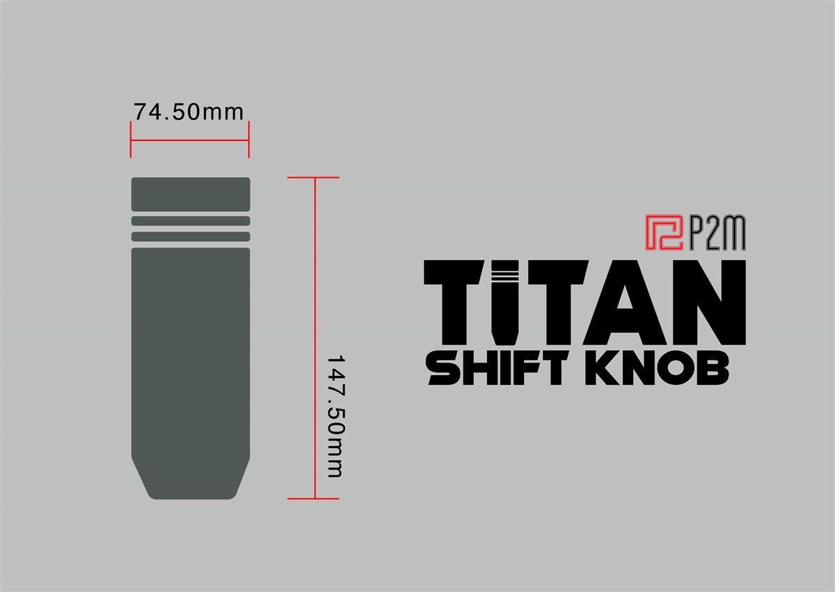 P2-TISNA12125-GD - TITAN EDITION ALUMINUM SHIFT KNOB : M12X1.25 SHIFTER THREAD - View 4