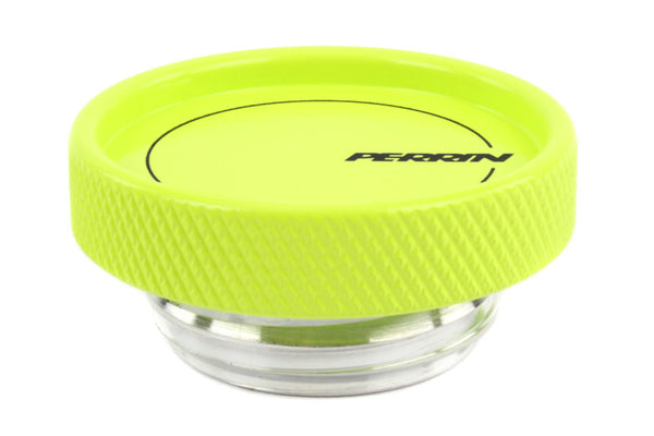 Perrin Billet Aluminum Neon Yellow Engine Oil Filler Cap - Scion FR-S / Toyota GT86 & GR86 / Subaru BRZ