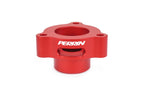 PERRIN Diverter Valve Spacer PSP-TAC-617RD red anodized aluminum front view