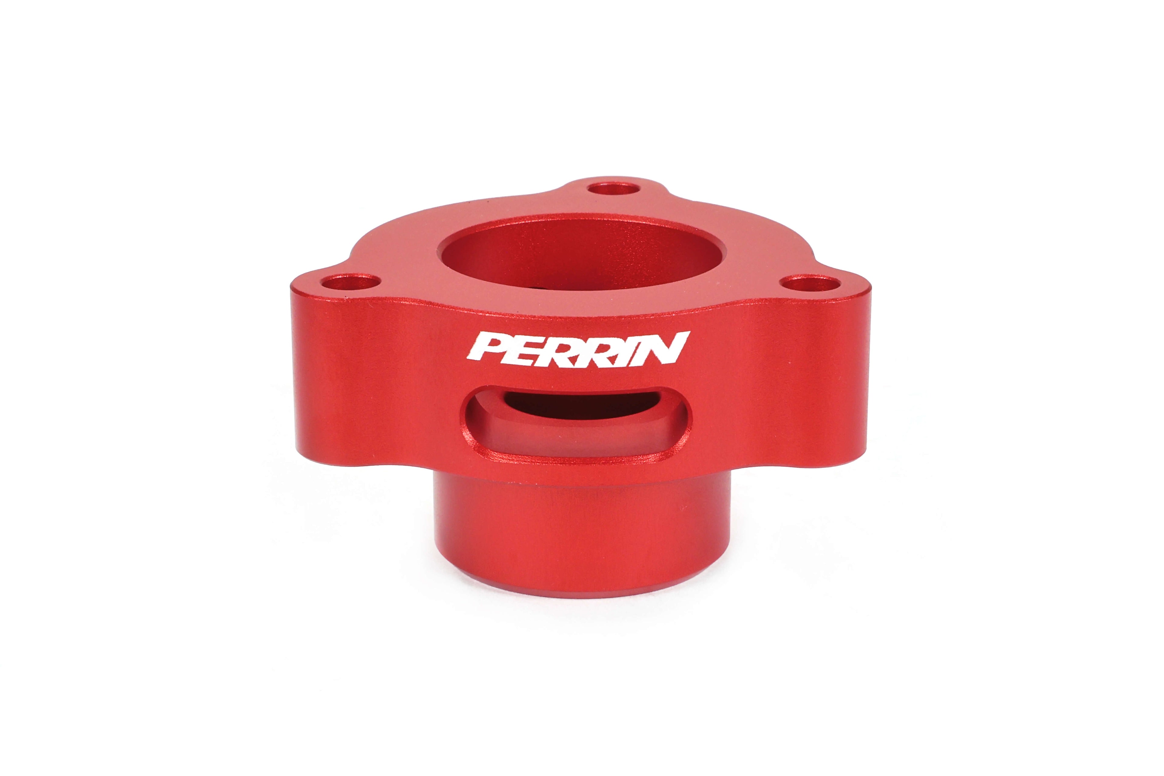 PERRIN Diverter Valve Spacer PSP-TAC-617RD red anodized aluminum front view