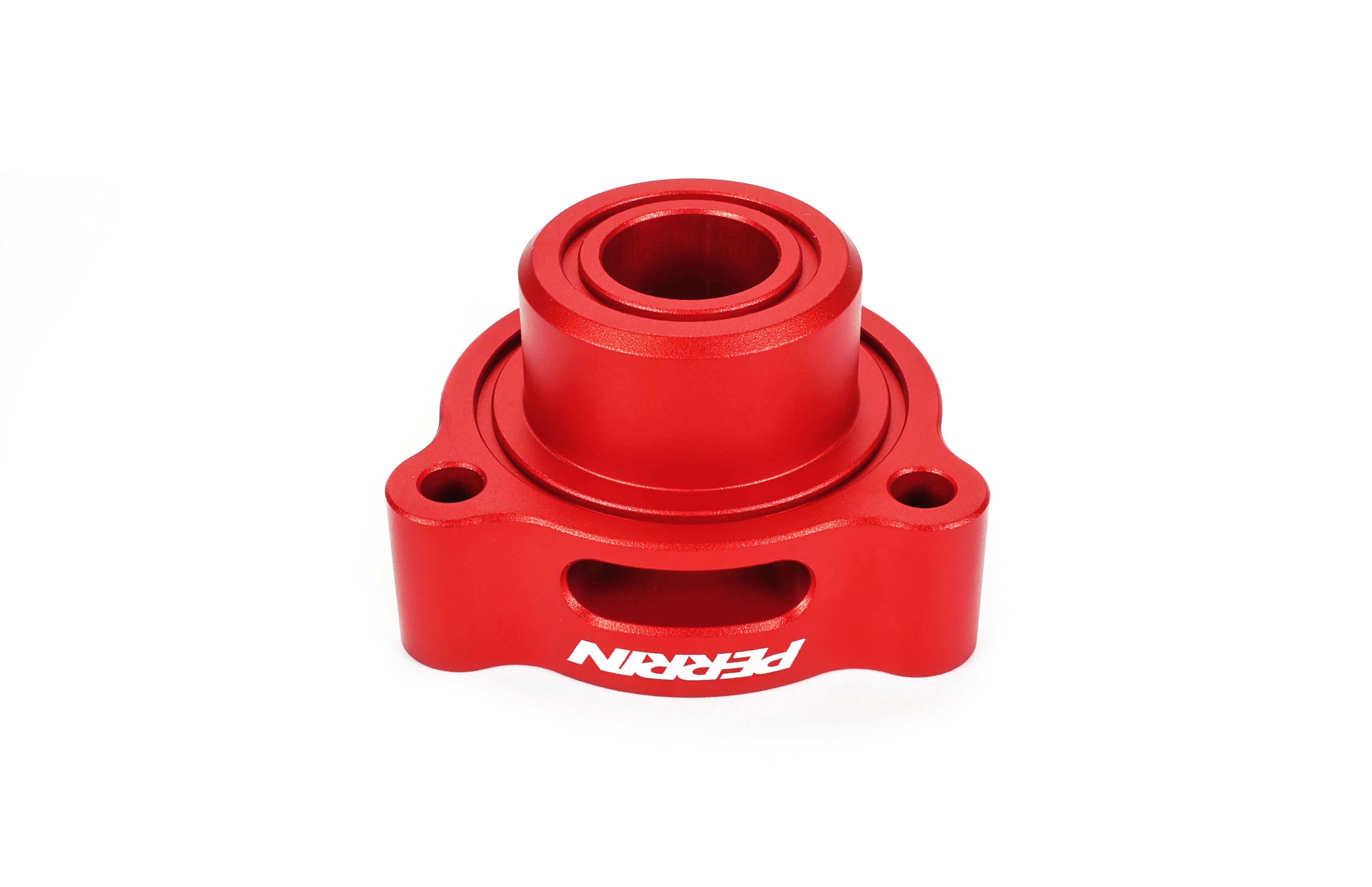PERRIN Diverter Valve Spacer PSP-TAC-617RD red anodized aluminum detail view