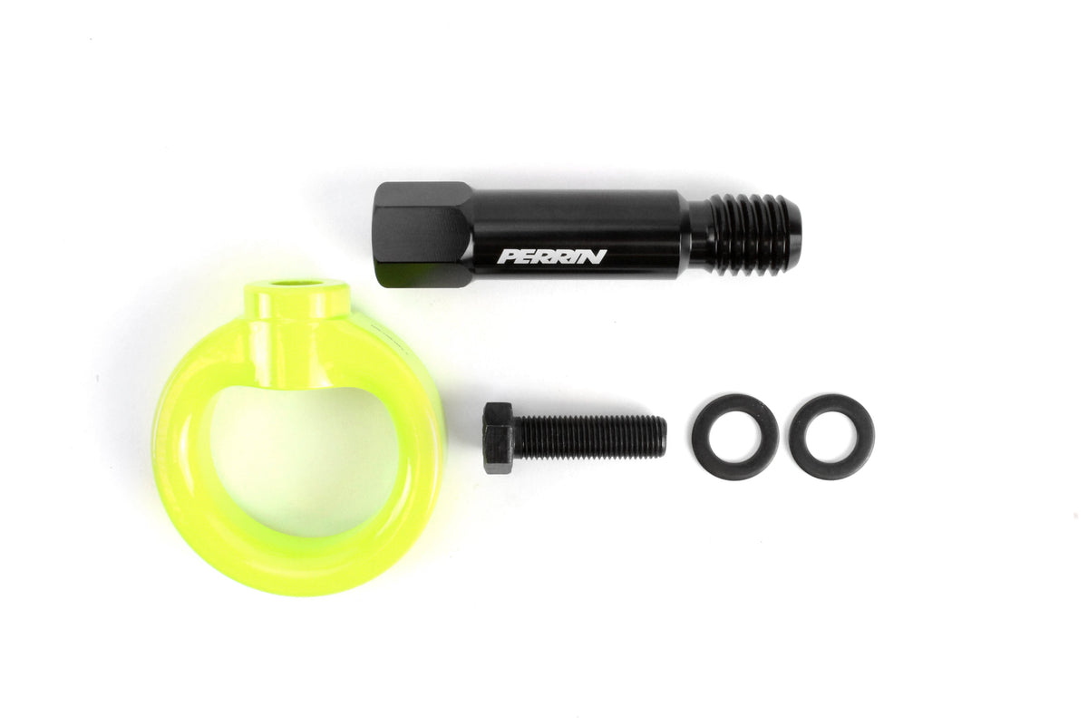 Perrin Tow Hook Rear for 2020-2024 Toyota GR Supra - Neon Yellow - image 4