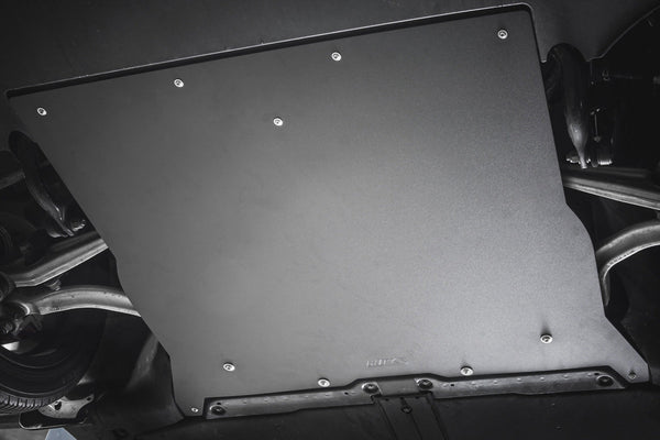 HPS Black Aluminum Front Skid Plate Undertray Protection Shield, SP-101