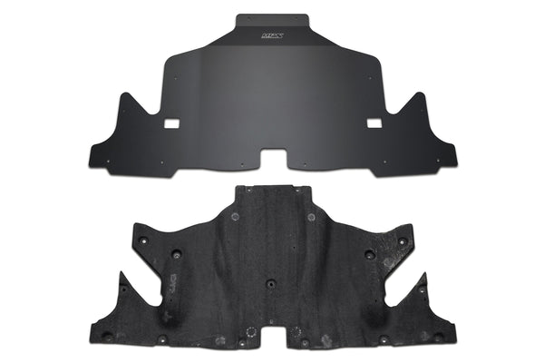 HPS Black Aluminum Rear Skid Plate Undertray Protection Shield, SP-102