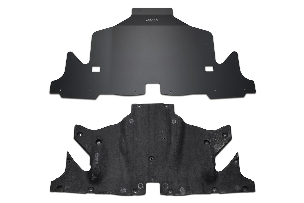 HPS Performance Aluminum Rear Skid Plate Undertray Protection Shield (Black) - Tesla Model 3 / Tesla Model Y - (2017-2023 / 2020-2023)