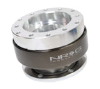 NRG Gen 2 Silver Body w/ Titanium Ring Steering Wheel Quick Release Hub Kit - Universal Fitment