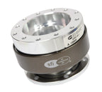 NRG Gen 2 Silver Body w/ Titanium Ring Steering Wheel Quick Release Hub Kit - Universal Fitment