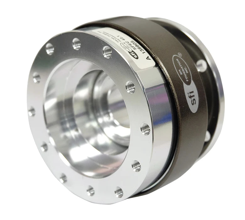 NRG Gen 2 Silver Body w/ Titanium Ring Steering Wheel Quick Release Hub Kit - Universal Fitment